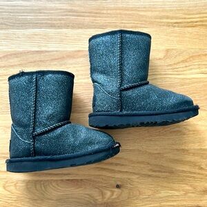 Toddler black glitter Ugg Boots